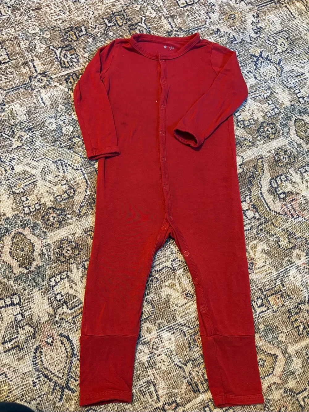 Red snap romper